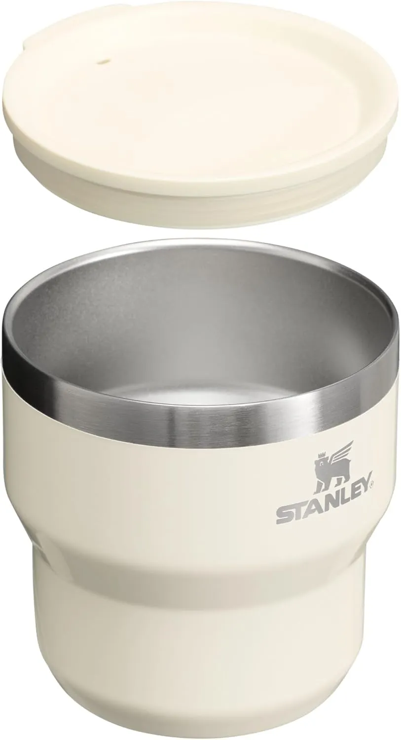 STANLEY Stay-Hot Stacking Camp Cup 10 oz | Press In Drink Through Lid | Cup for Coffee, Tea and Drinks | Insulated Stainless Steel Coffee Mug | BPA-Free