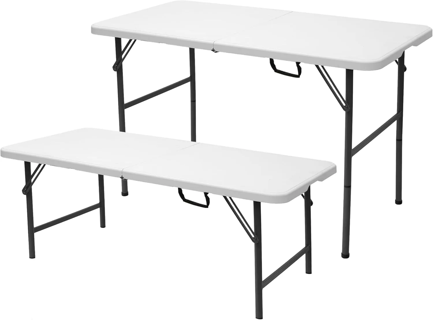 Stansport Folding Camp Table, White, 48 x 24 x 29-Inch