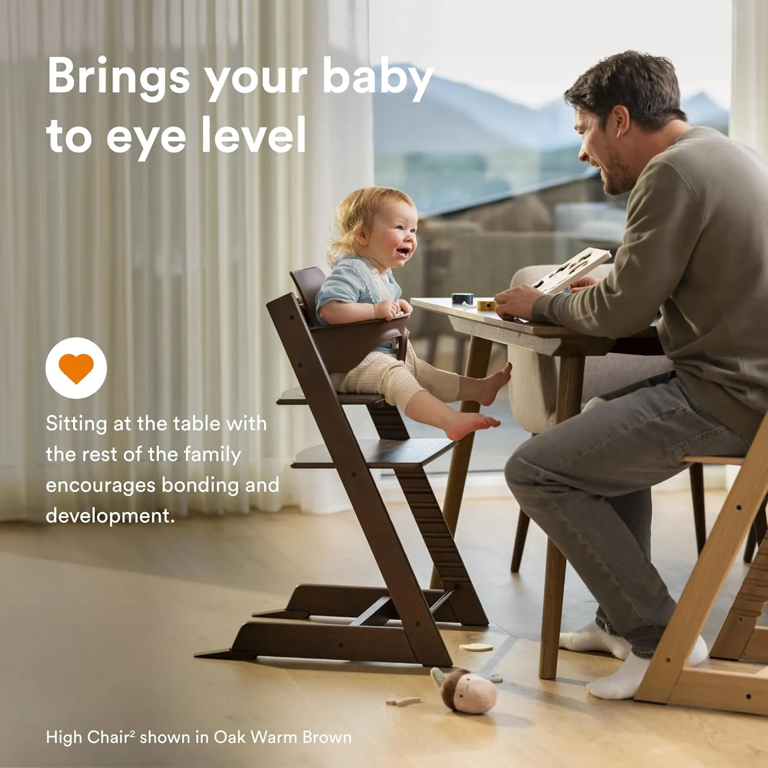 Stokke Tripp Trapp High Chair 2, Heather Mauve - Includes Chair   Baby Set with Removable Harness for Children 6-36 Months - Adjustable, Ergonomic & Easy to Clean