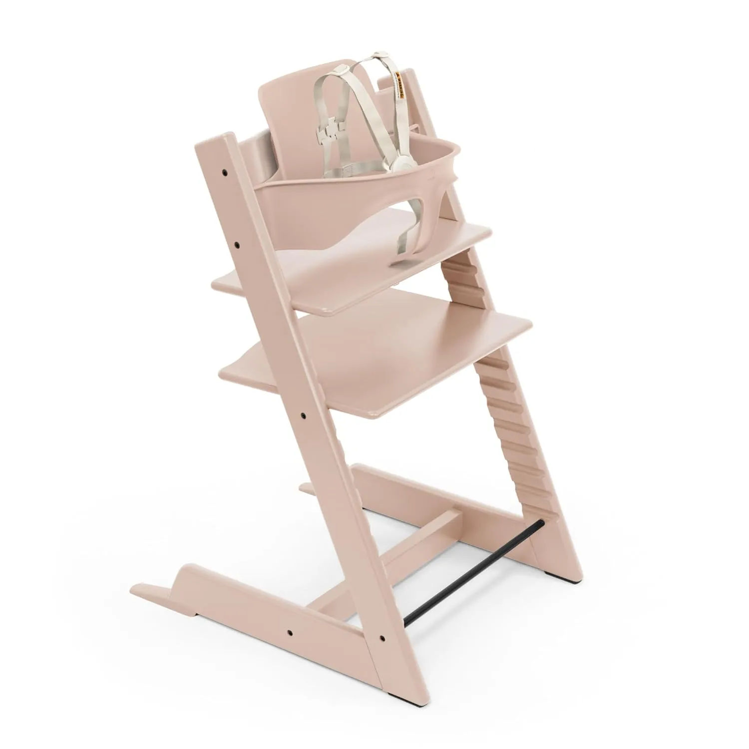 Stokke Tripp Trapp High Chair 2, Serene Pink - Includes Chair   Baby Set with Removable Harness for Children 6-36 Months - Adjustable, Ergonomic & Easy to Clean