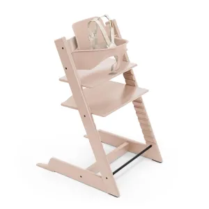 Stokke Tripp Trapp High Chair 2, Serene Pink - Includes Chair   Baby Set with Removable Harness for Children 6-36 Months - Adjustable, Ergonomic & Easy to Clean