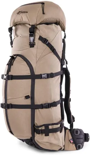 Stone Glacier Sky 5900 Pack with Krux Frame, 5400 Cubic Inch, Tan, Hydration Compatible, 150  lb Load, Cordura 500, Xpac Fabric (50138-TN-L)