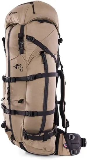 Stone Glacier Sky Talus 6900 Hunting Pack with Krux Frame, 6900 Cubic Inches, Hydration Compatible, Tan, Short Large (50143-TN-L)