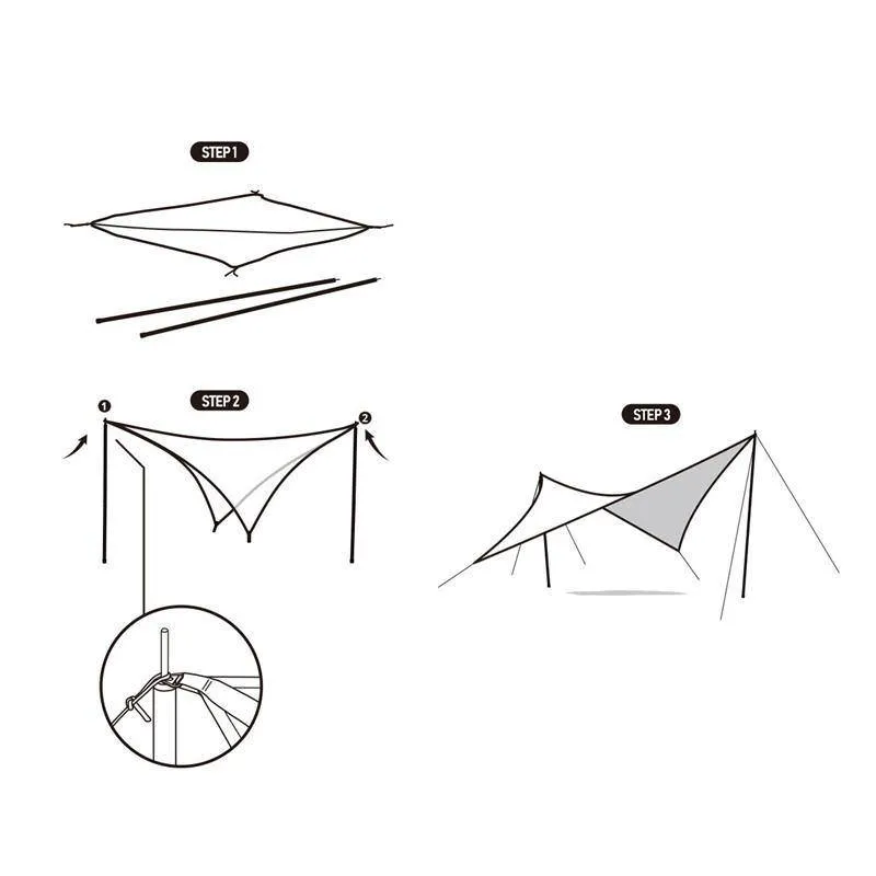 Sun Shelter Cotton Camping Tarp