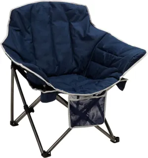 SUNNYFEEL Oversized Camping Chair, Folding Moon Saucer Chair, Padded Cushion, Heavy Duty for Adults 500 LBS, Portable Camp Lawn Chair with Storage for Lounge,Patio,Outdoor,Indoor,Porch