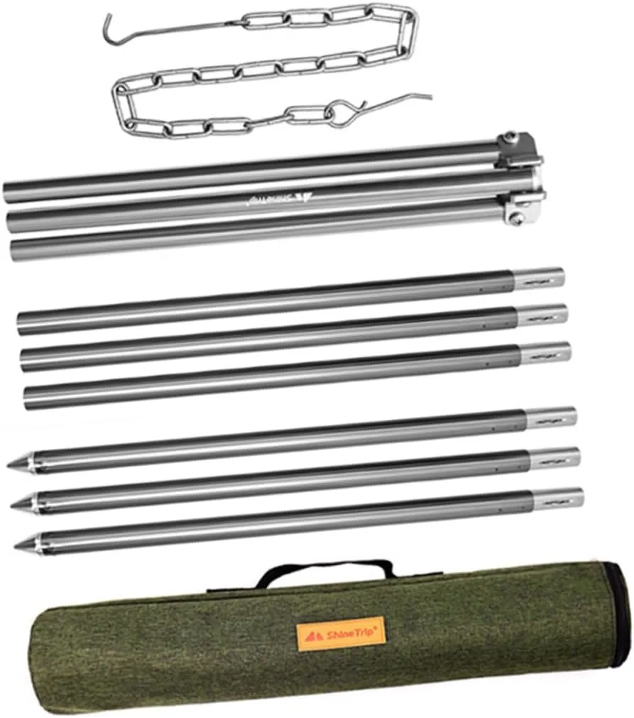SUPVOX 1Set Adjustable Camping Tripod Grill Lightweight Campfire Cooking Stand for Outdoor BBQ Hiking and Picnics Stable Leg Design for Optimal Heat Control