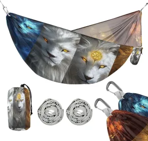 susiyo Portable Camping Hammock Magical Animals Printed Lightweight Hammock Comfortable Travel Swing with Tree Straps for Camping Hiking Backpacking Travel or Beach - Up to 330lbs