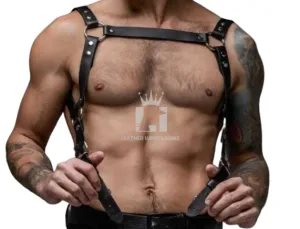 Suspender-Style Mens Leather Harness