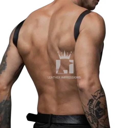 Suspender-Style Mens Leather Harness