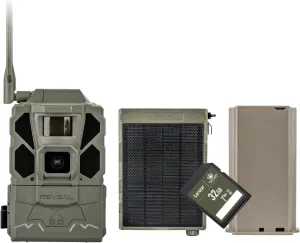 TACTACAM Reveal X Gen 3.0 Cellular Trail Camera - Multi Carrier, HD Photo & Videos, Pre-Installed Antenna, Built-in GPS, Low-Glow IR Flash   Solar Panel, Lipo Lithium Battery Pack, & 32GB SD Card