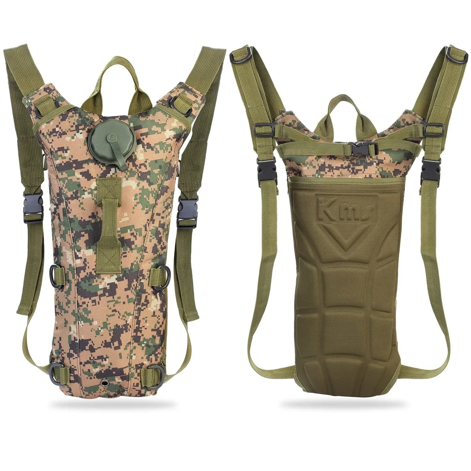 Tactical Hydration Backpack Water Pack Hydration Bladder Leak Proof 3L Water Bag for Camping Running Climbing Biking Hiking