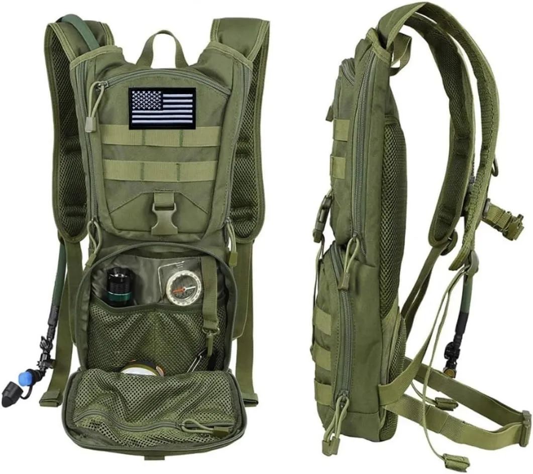 Tactical Hydration Backpack with 3L TPU Water Military Backpack Men Women for Extended Outdoor Adventures Hiking, Cycling, Running Climbing, Hunting, Biking