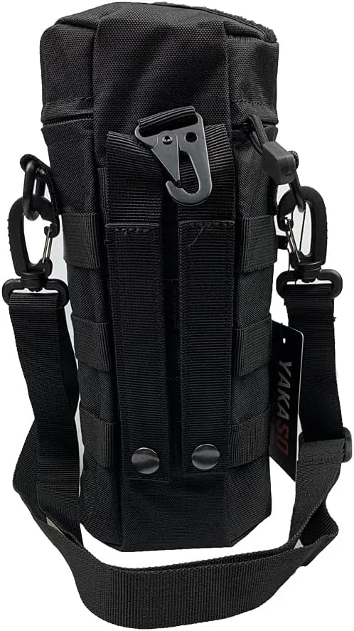 Tactical Molle Water Bottle Holder Pouch Hydration Carrier Bag Tactical EDC Water Bottle Carrier with Detachable Shoulder Strap for Hiking Camping Outdoor Sport Travel