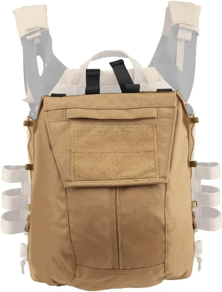 Tactical Pouch Zip-on Panel for AVS JPC2.0 JPC Vest Backpack Airsoft Mesh Pocket Built-in Magazine Snap Closure Hunting
