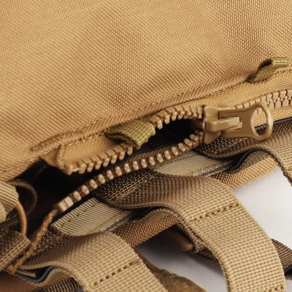 Tactical Pouch Zip-on Panel for AVS JPC2.0 JPC Vest Backpack Airsoft Mesh Pocket Built-in Magazine Snap Closure Hunting