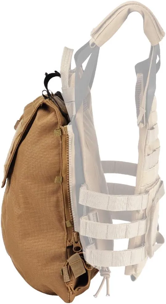 Tactical Pouch Zip-on Panel for AVS JPC2.0 JPC Vest Backpack Airsoft Mesh Pocket Built-in Magazine Snap Closure Hunting