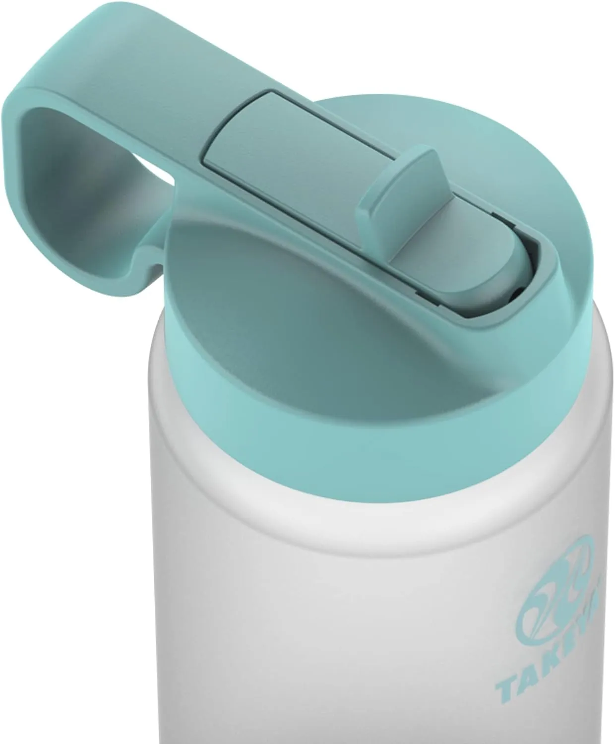 Takeya Glass Water Bottle - Durable Thermo-Shock Resistant Glass Water Bottle with Sure-Grip Safe Shell - Clear Leak-Proof Bottle with Straw Lid - Dishwasher Safe - Everyday-Use Bottle - 22 Oz, Sage