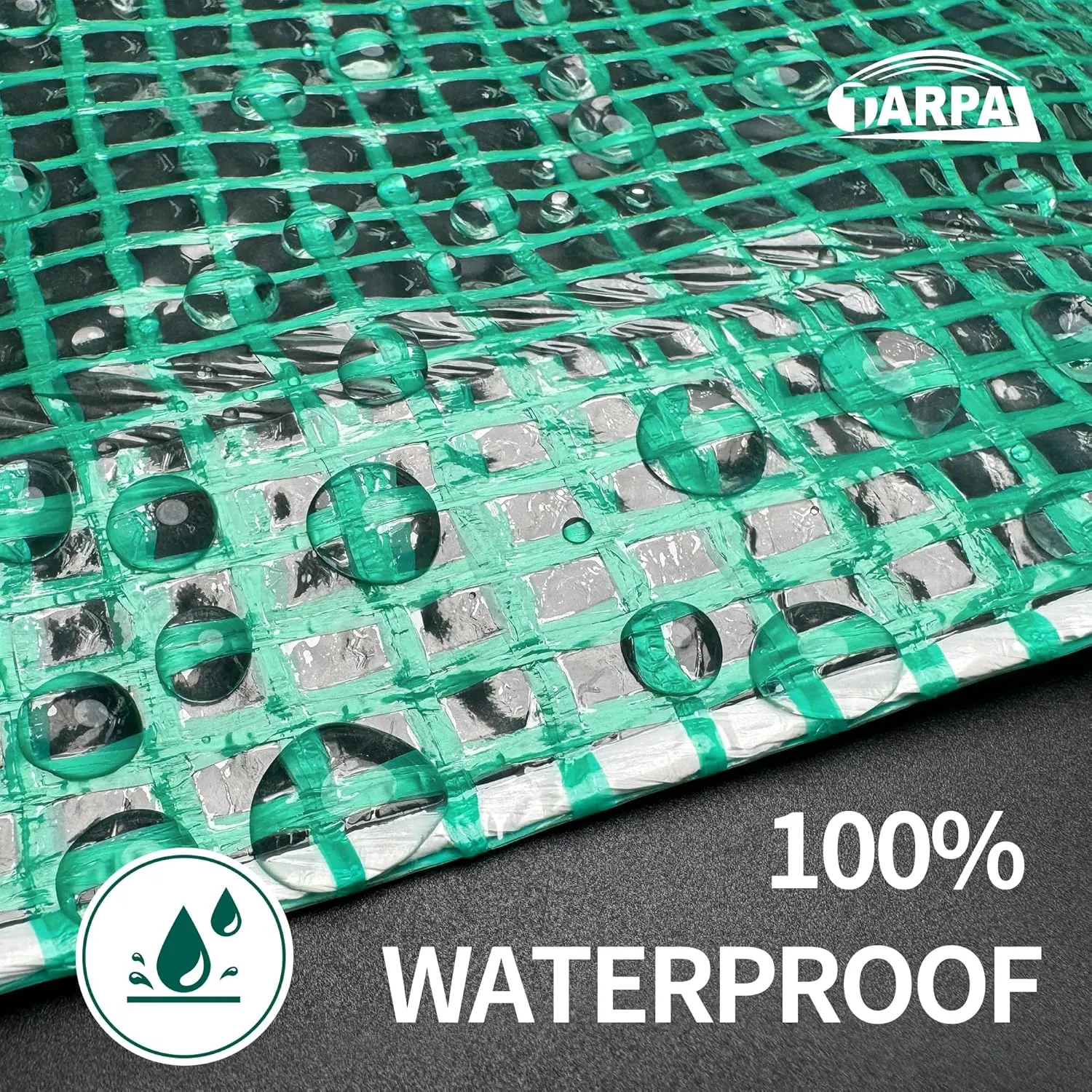 TARPAL 10'x20' Clear Green Tarp Heavy Duty Waterproof 12mil with Grommets or Zip Ties for Large Greenhouses for Outdoors Garden,Farm,Chicken Coops