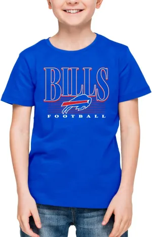 Team Fan Apparel NFL Youth Overtime Blueprint Football T-Shirt Unisex Tag Free Comfortable, Boys & Girls, Lightweight Soft