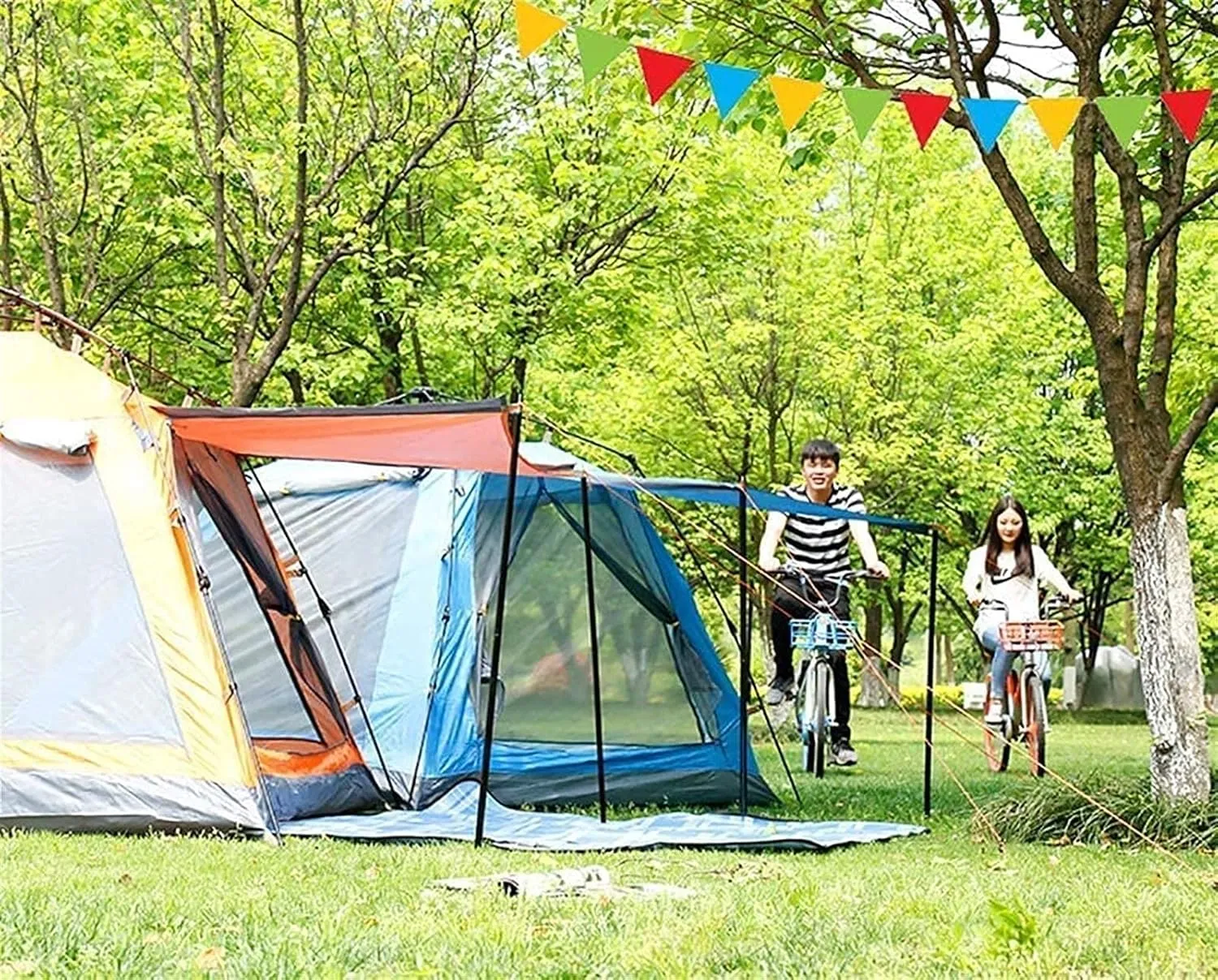 Tent,3-4 People Automatic Camping Tent Sun Shelter Tarp Outdoor Shade Canopy for Beach Party Picnic Family Vacation Mountaineering Camping