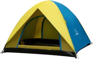 Tents for Camping, 2~3 Person Camping Tent, Includes Rain Fly and Carrying Bag, Easy Setup Dome Tent, Double-Layer Waterproof Family Tent for Beach Picnic (Yellow)