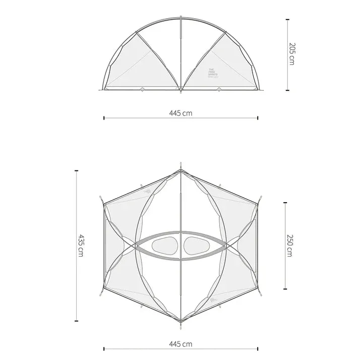 【THE FREE SPRITS TENT】Skydome pro 30D Ivory with Footprint