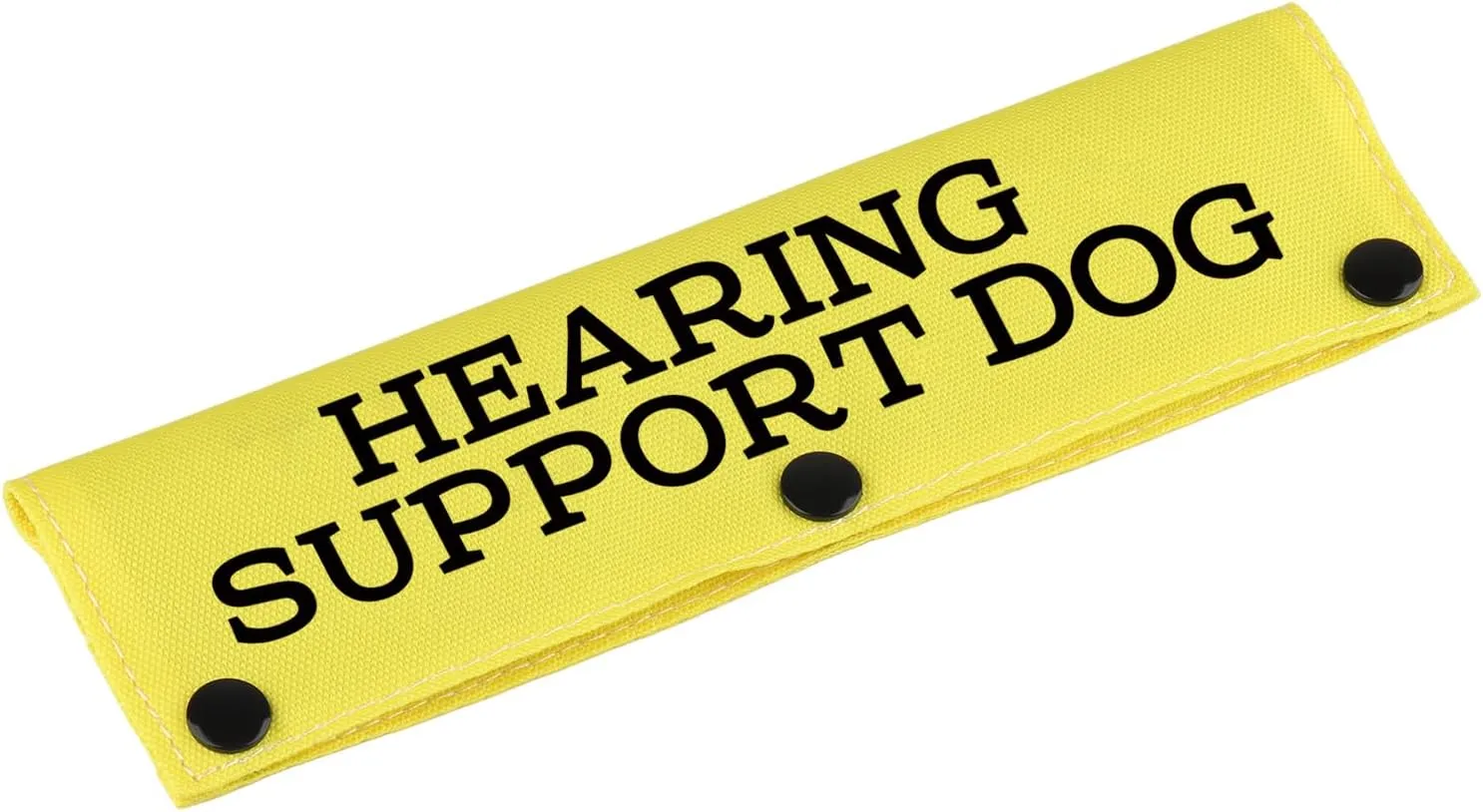 Therapy Service Dog Leash Sleeve Hearing Support Dog Dog Leash Wrap Sleeve Alert Tag Pet Birthday Gift (Hearing Support-YE Sleeve)
