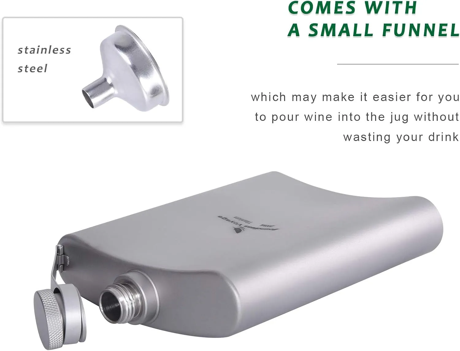 Titanium Ultralight Hip Flask Portable Wine Bottle with Funnel Camping Picnic Pocket Whiskey Alcohol Drinkware Accessories