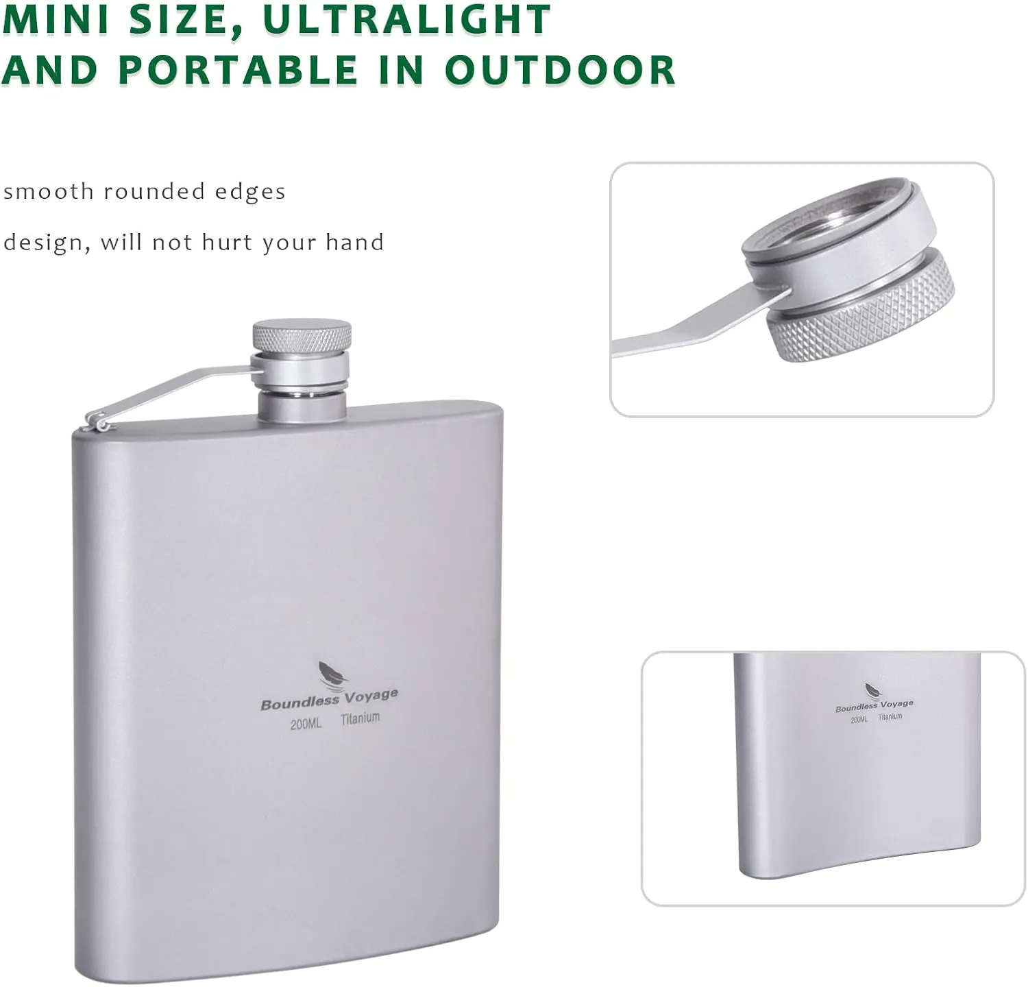 Titanium Ultralight Hip Flask Portable Wine Bottle with Funnel Camping Picnic Pocket Whiskey Alcohol Drinkware Accessories