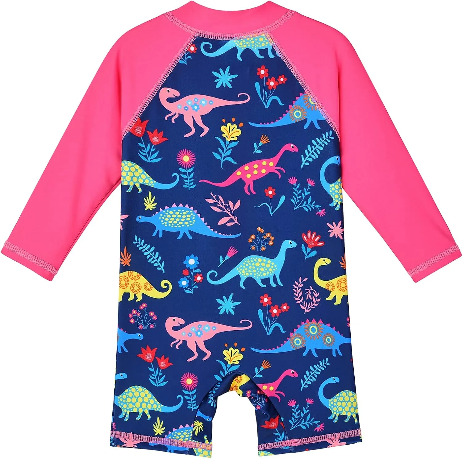 Toddler Girls One Piece Rash Guard Swimsuit Kid Swimwear Sun Suit Short UPF 50  Sun Protection with Sun Hat