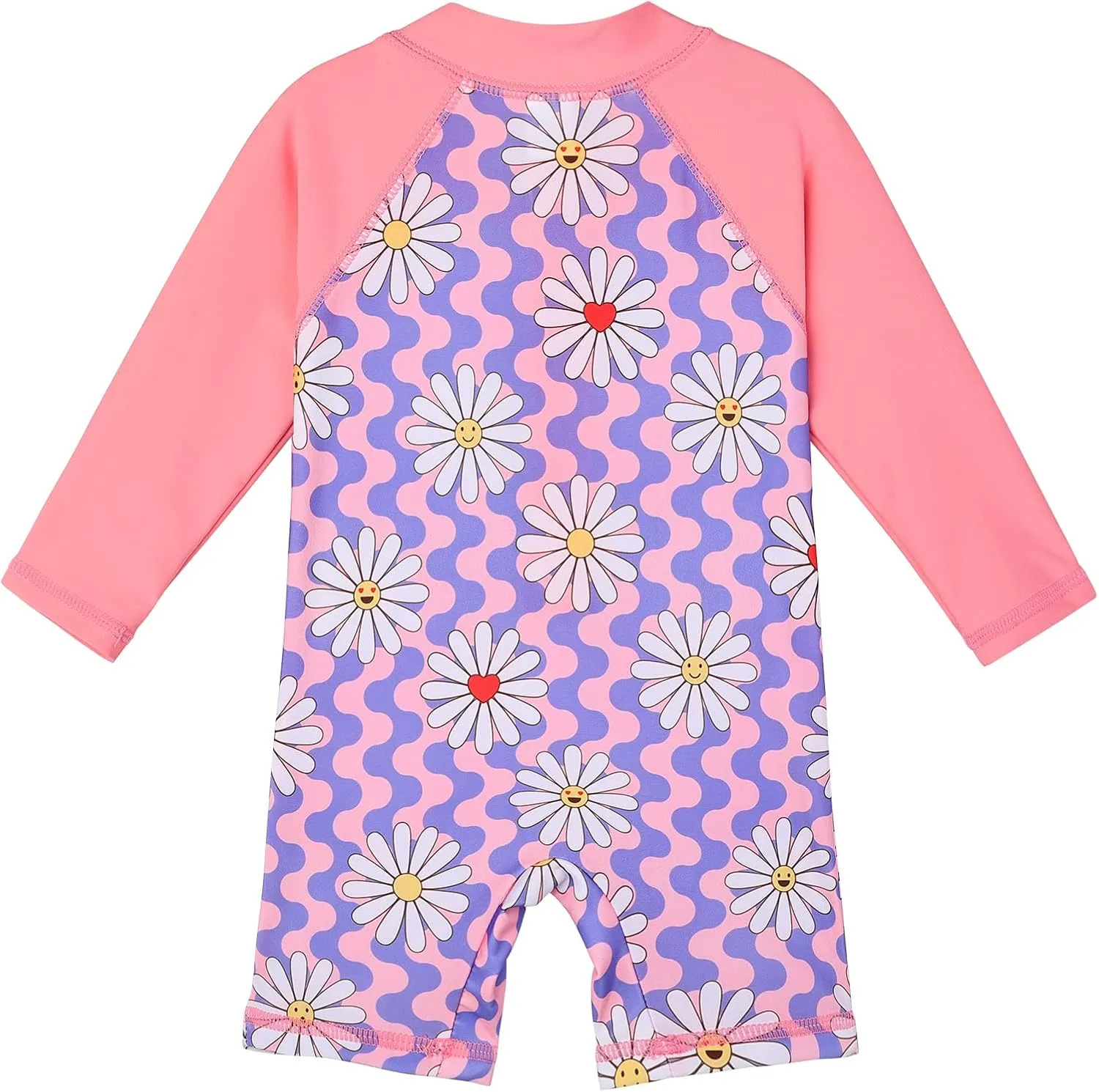 Toddler Girls One Piece Rash Guard Swimsuit Kid Swimwear Sun Suit Short UPF 50  Sun Protection with Sun Hat