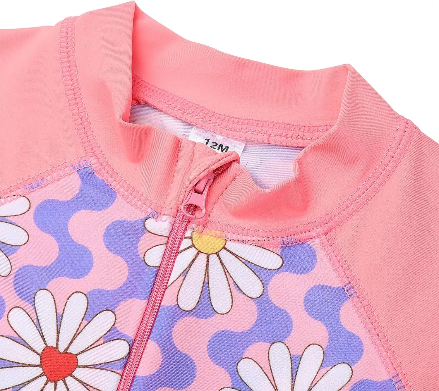 Toddler Girls One Piece Rash Guard Swimsuit Kid Swimwear Sun Suit Short UPF 50  Sun Protection with Sun Hat