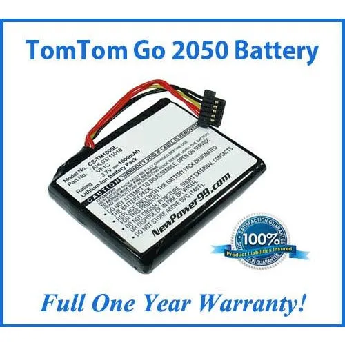 TomTom Go 2050 Battery Replacement Kit with Tools, Video Instructions, Extended Life Battery and Full One Year Warranty