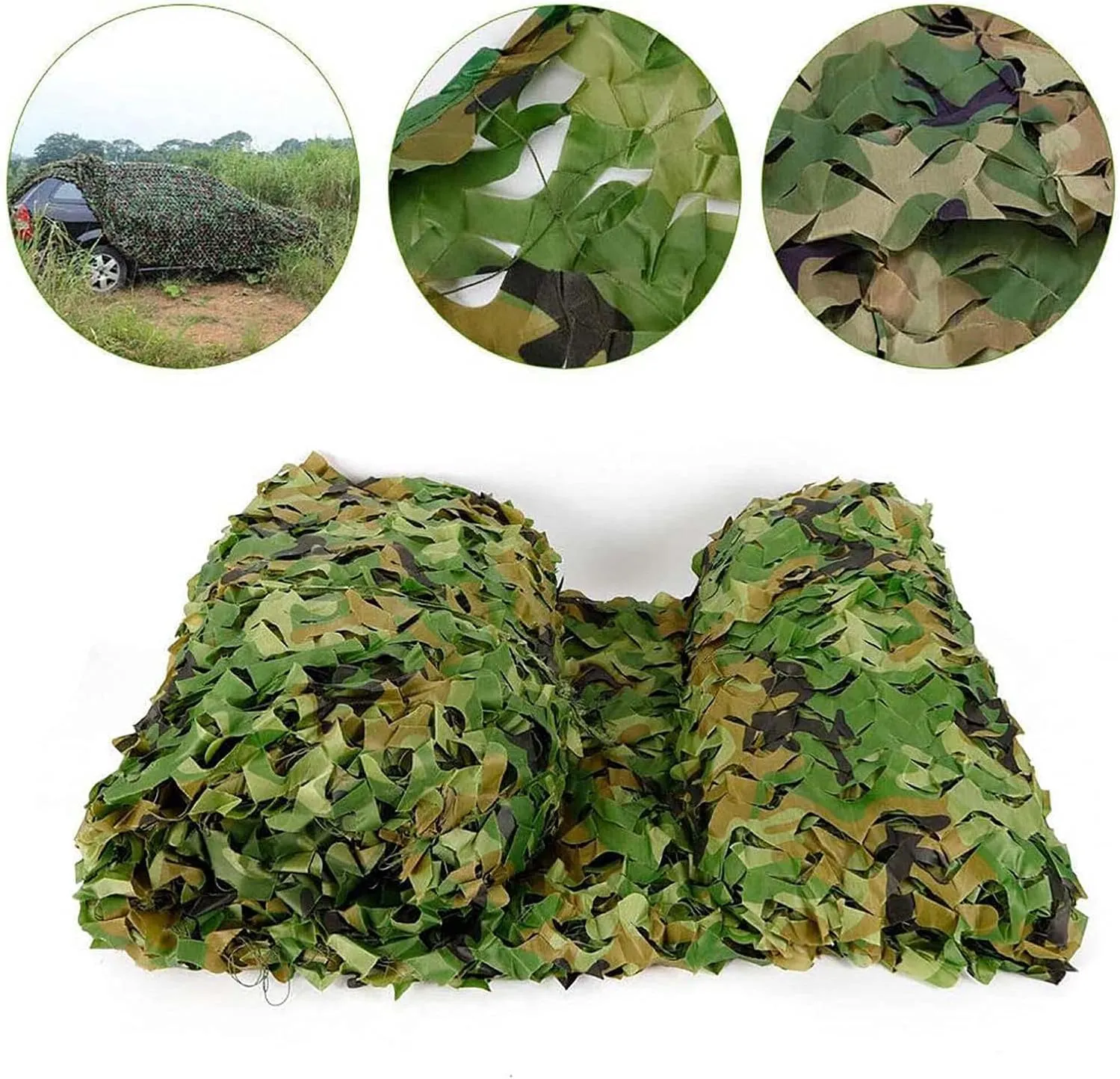 Tophacker Camouflage Net Customize Camo Shade Net Privacy Screen Awning for Outdoor Mesh Tarp for Porch Hunting Blind Patio Garden Garden Shelter Green