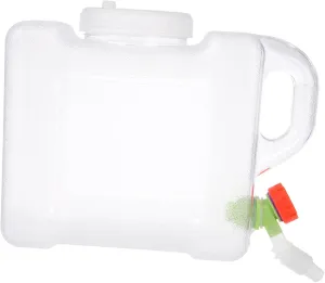 Toyvian Outdoor Water Storage Container with Spigot Portable Water Jug for Camping Hiking Emergency Use Lightweight