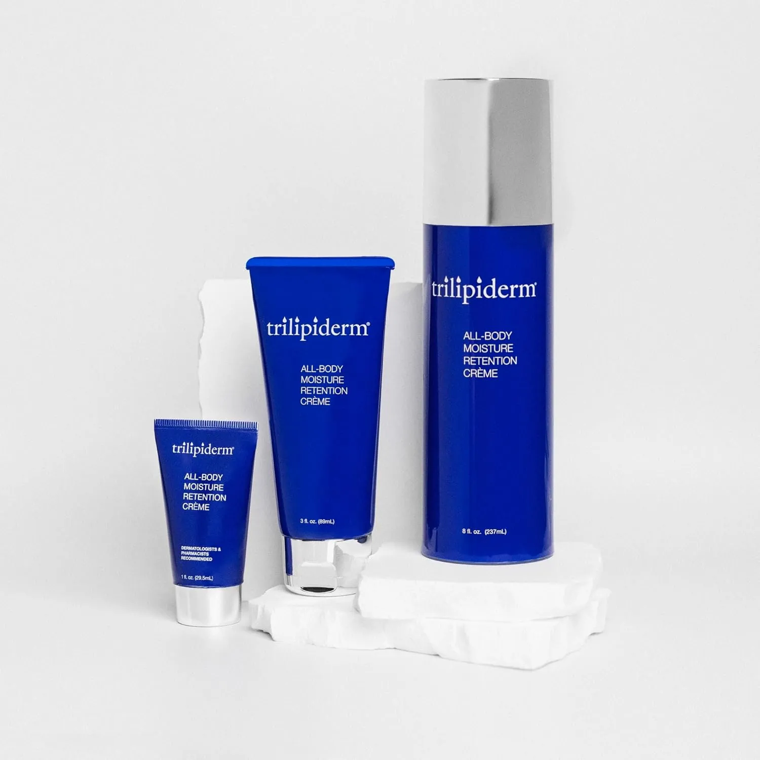 Trilipiderm All-Body Moisture Retention Crème – Plant-Based All-Day Lightweight Hydration for Body and Face, Meadowfoam, Lipid Replacement, Travel-Size TSA-Approved 3 Ounce Tube