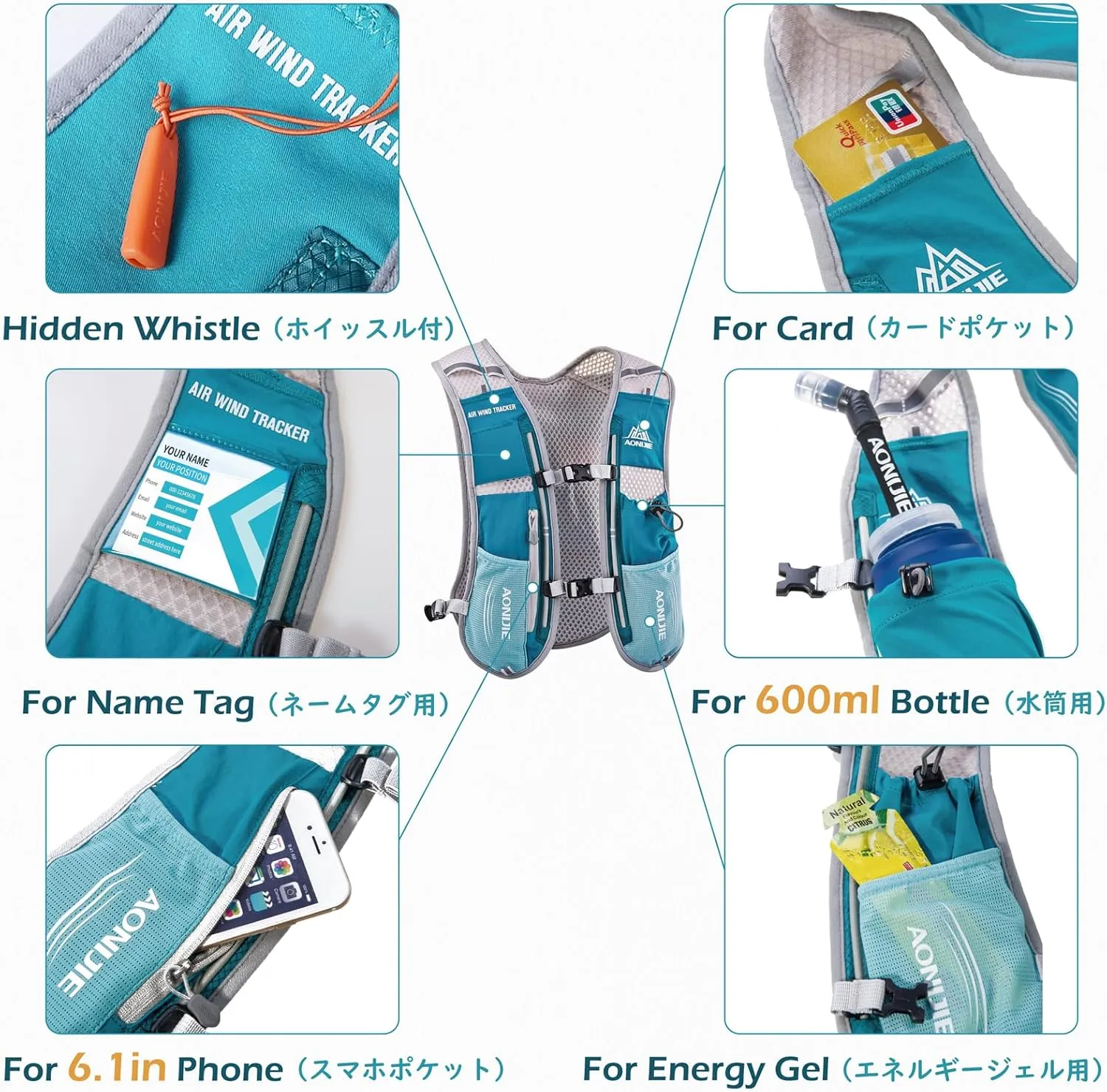TRIWONDER Running Hydration Vest Water Pack Backpack for Women Men 5.5L 5L Runner Trail Race Marathon Cycling Hiking Jogging