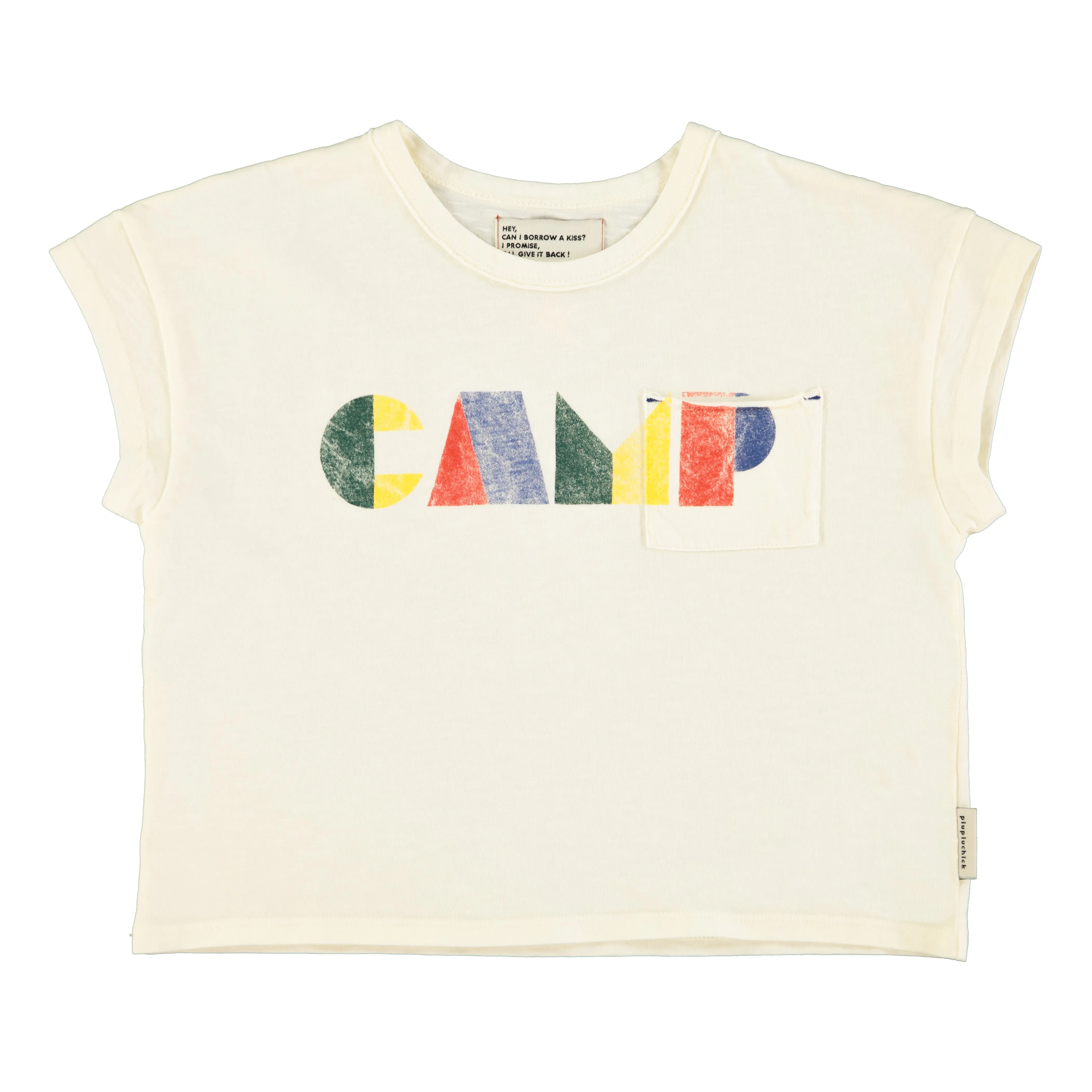 T’Shirt | Ecru w/ Multicolor “Camp” Print