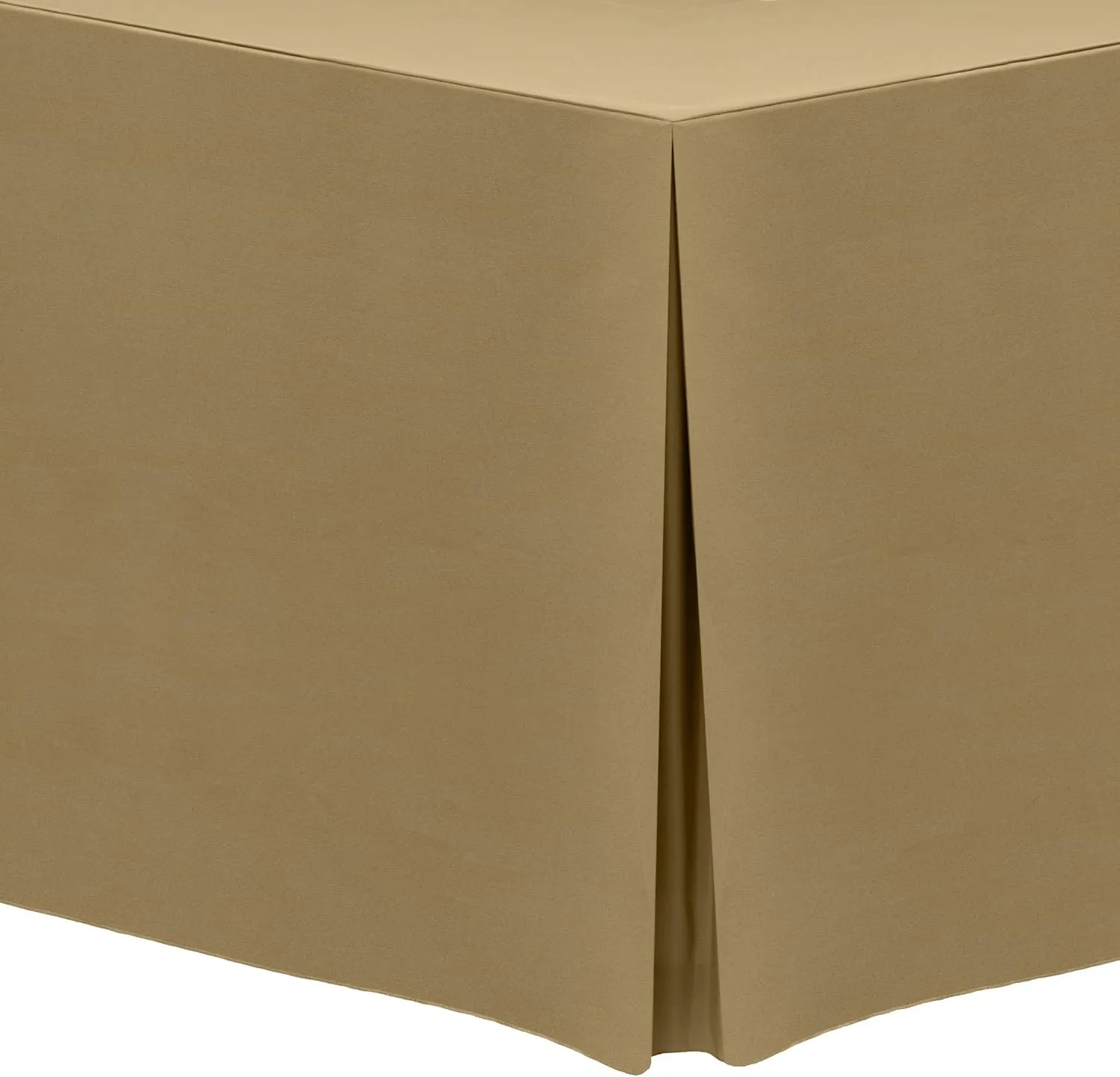 Ultimate Textile -10 Pack- 8 ft. Fitted Polyester Tablecloth - Fits 24 x 96-Inch Banquet and Folding Rectangular Tables - 42" H, Toast