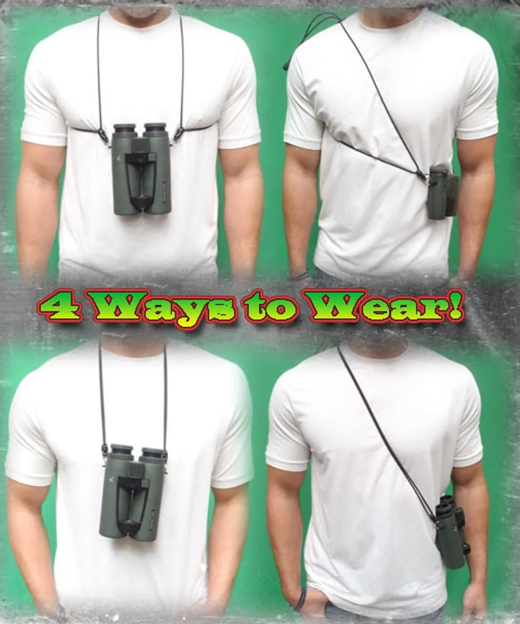 Ultra-Light Binocular Harness | Color Black | Bino Harness for Hunting | Comfortable & Easy to Use Adjustments
