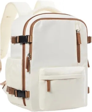 Ultralight Camping Backpack Outdoor Sports Bags Mountain Pocket Hiking Rucksack Daypack Traveling Cotton Canvas Bag(Beige)