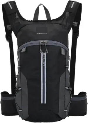 Ultralight Camping Backpack Outdoor Sports Bags Mountain Pocket Hiking Rucksack Daypack Traveling Cotton Canvas Bag(Black 10L)