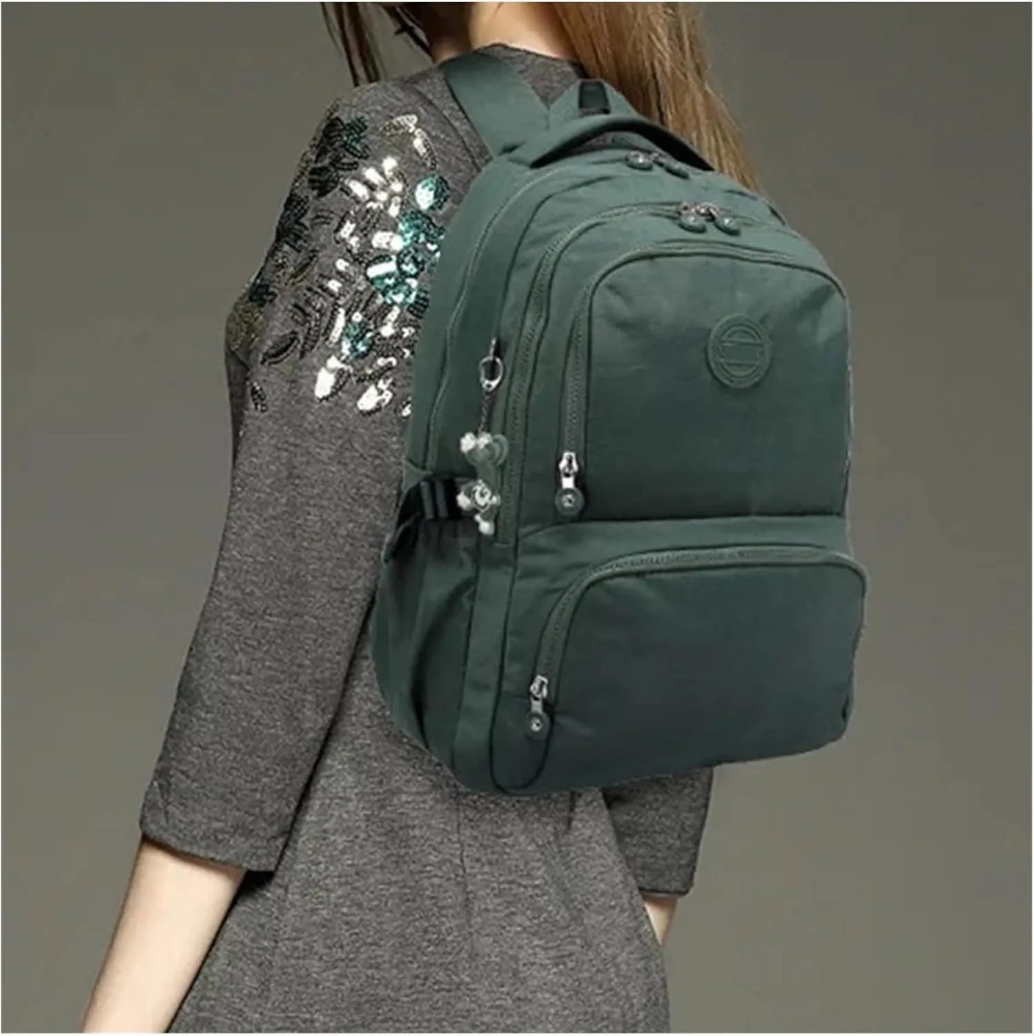 Ultralight Camping Backpack Outdoor Sports Bags Mountain Pocket Hiking Rucksack Daypack Traveling Cotton Canvas Bag(Black,2321 31x14x42cm)