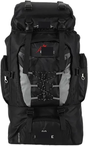 Ultralight Camping Backpack Outdoor Sports Bags Mountain Pocket Hiking Rucksack Daypack Traveling Cotton Canvas Bag(Black)