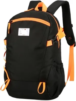 Ultralight Camping Backpack Outdoor Sports Bags Mountain Pocket Hiking Rucksack Daypack Traveling Cotton Canvas Bag(Black)