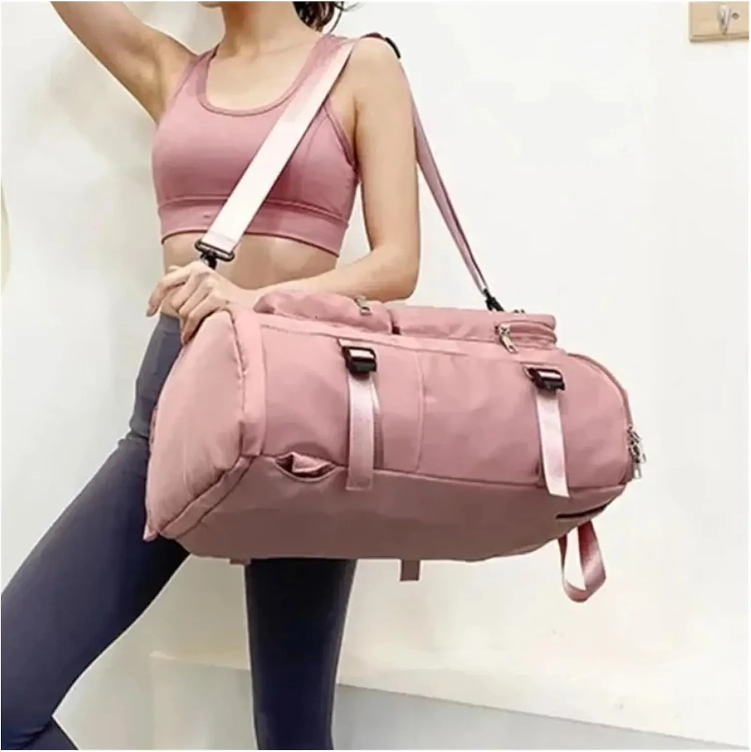 Ultralight Camping Backpack Outdoor Sports Bags Mountain Pocket Hiking Rucksack Daypack Traveling Cotton Canvas Bag(Black)