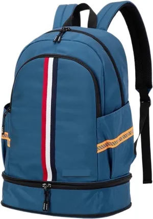 Ultralight Camping Backpack Outdoor Sports Bags Mountain Pocket Hiking Rucksack Daypack Traveling Cotton Canvas Bag(Blue)