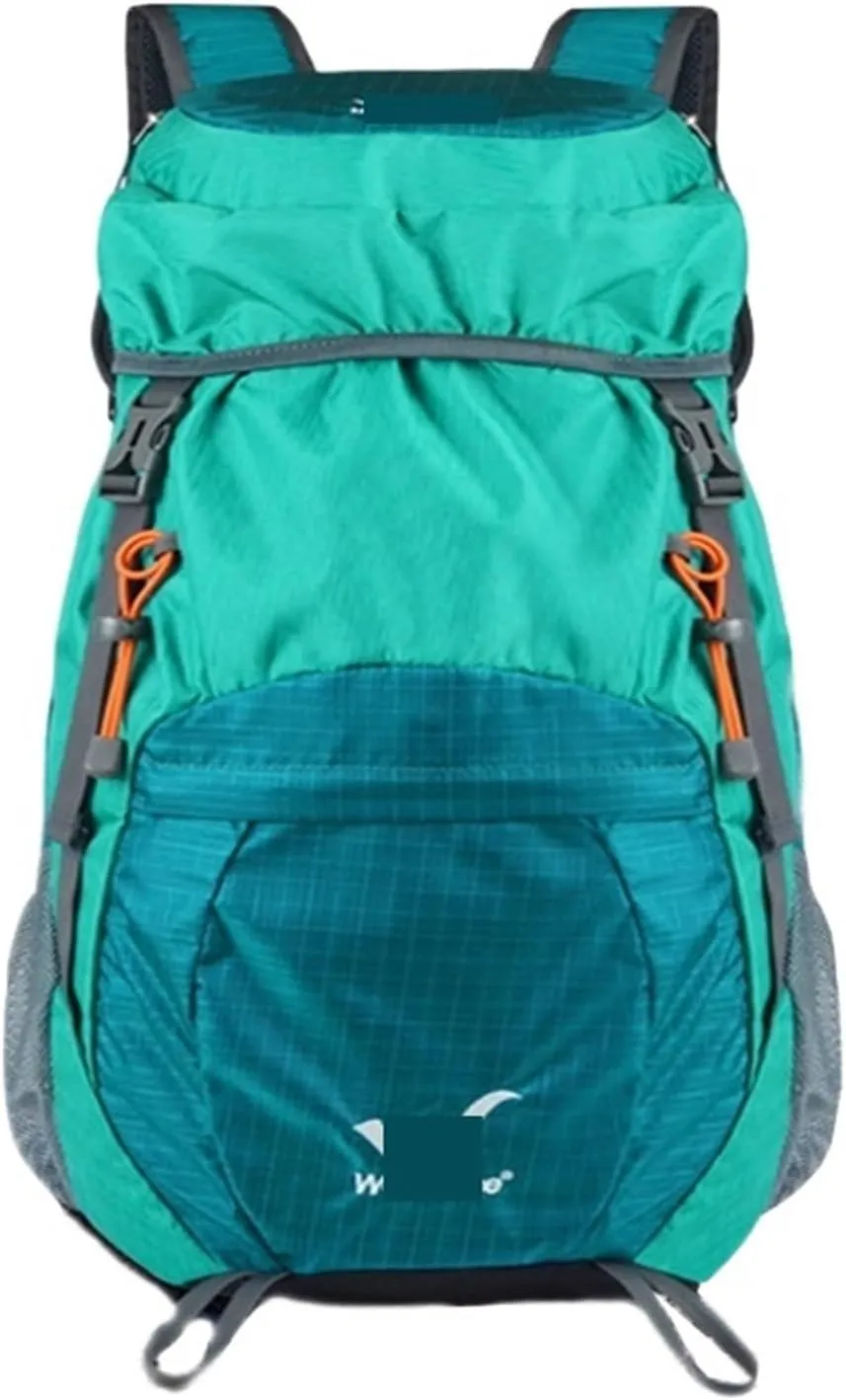 Ultralight Camping Backpack Outdoor Sports Bags Mountain Pocket Hiking Rucksack Daypack Traveling Cotton Canvas Bag(Blue)