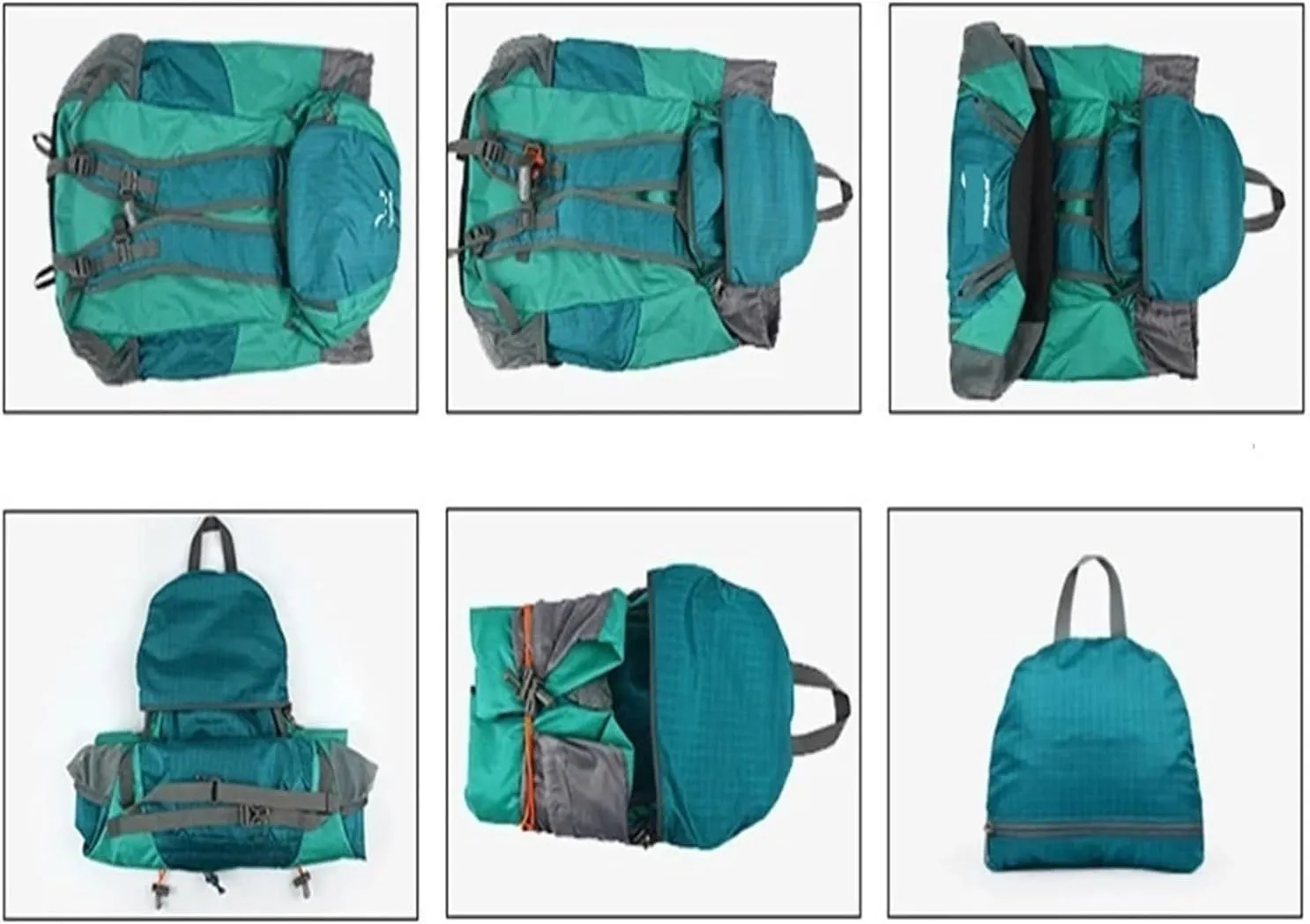 Ultralight Camping Backpack Outdoor Sports Bags Mountain Pocket Hiking Rucksack Daypack Traveling Cotton Canvas Bag(Blue)