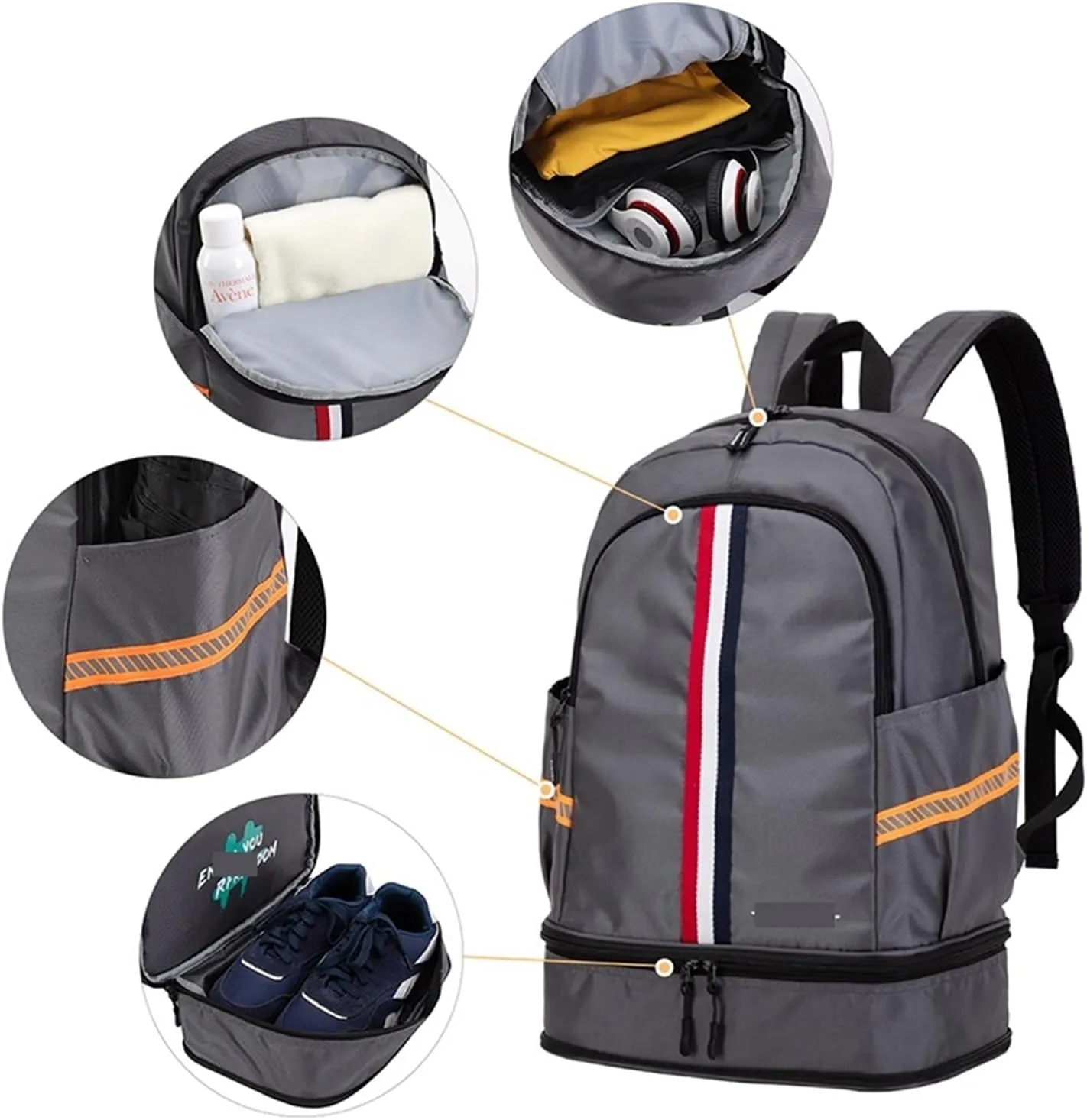 Ultralight Camping Backpack Outdoor Sports Bags Mountain Pocket Hiking Rucksack Daypack Traveling Cotton Canvas Bag(Blue)